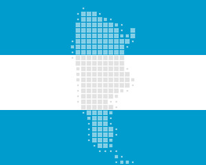 Image showing Map and flag of Argentina