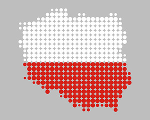 Image showing Map and flag of Poland