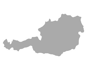Image showing Map of Austria