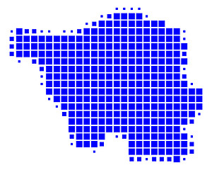 Image showing Map of Saarland