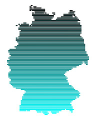 Image showing Map of Germany in broad lines