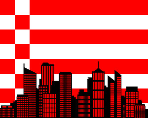 Image showing City and flag of Bremen