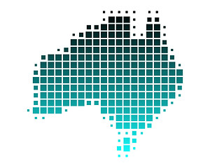 Image showing Dotted map of Australia