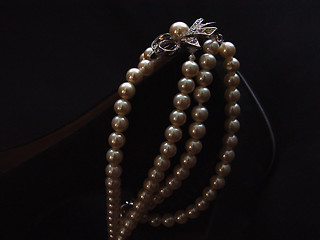 Image showing Closeup Shoe and Pearls