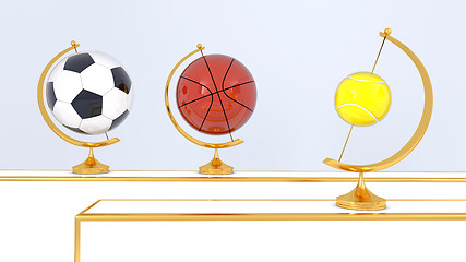 Image showing Abstract sport balls background