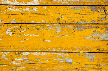 Image showing background of peel retro grunge wooden wall plank 