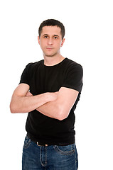 Image showing man in black T- shirt
