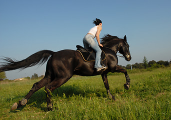 Image showing riding girl