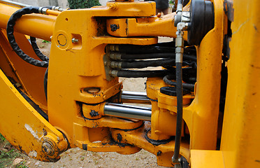 Image showing motor of bulldozer