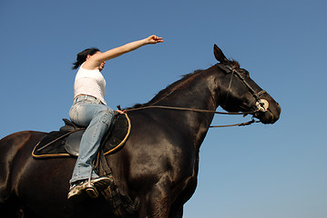 Image showing riding girl