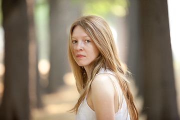 Image showing redhead woman