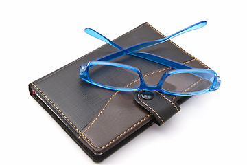 Image showing Notebook and Glasses