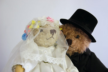 Image showing bride and groom teddies