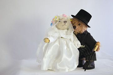 Image showing bride and groom teddies