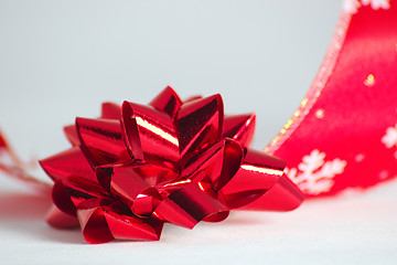 Image showing christmas bow and ribbon