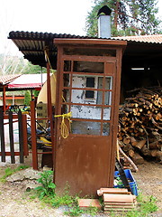 Image showing Rusty phone booth. Asinou. Cyprus