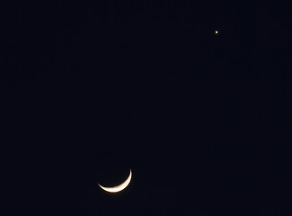 Image showing Moon and Venus