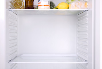 Image showing Half-empty fridge 