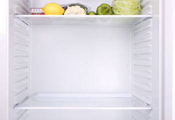 Image showing Half-empty fridge 