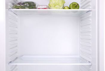 Image showing Half-empty fridge 