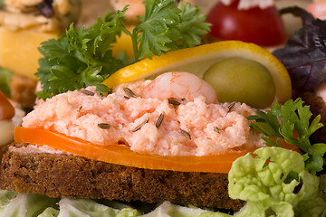 Image showing Seafood sandwich 