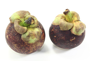 Image showing two fresh Mangosteen