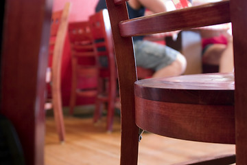 Image showing Close Up on Restaurant Chairs