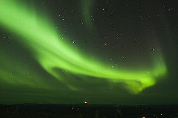 Image showing Loop of northern lights in the night sky