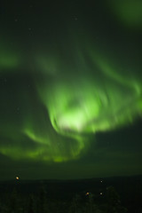 Image showing Swirling northern lights