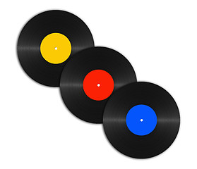 Image showing abstract vinyl discs