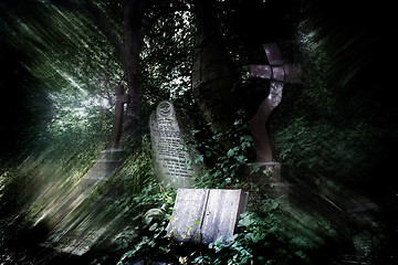 Image showing Dreamy graveyard