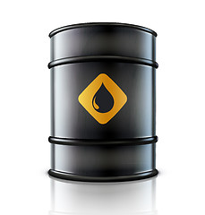 Image showing Metal oil barrel