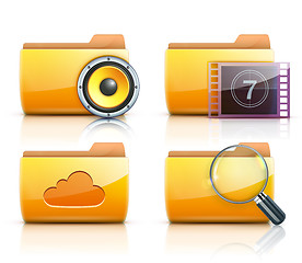 Image showing Computer folder icons