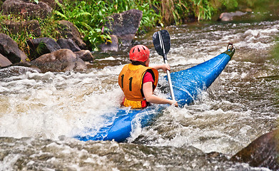 Image showing white water kayaking