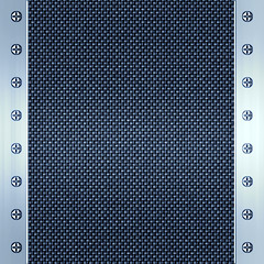 Image showing carbon fibre and steel background