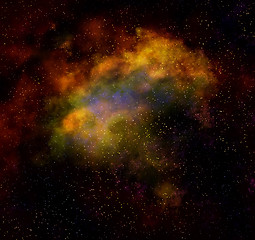 Image showing nebula cloud in outer space