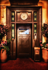 Image showing old elevator door