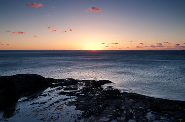 Image showing ocean sunrise at wollongong