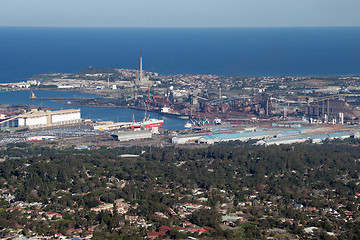Image showing wollongong industry and harbour