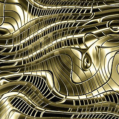 Image showing abstract gold metal background