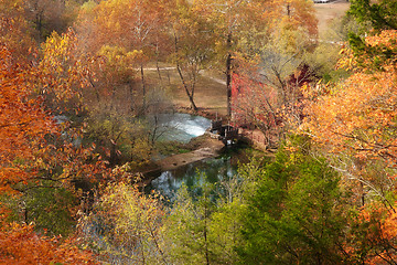 Image showing alley spring mill house in fall