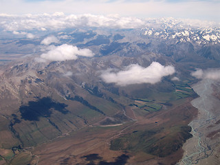 Image showing Aerial View of South Island, New Zealand