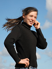 Image showing teenager and phone