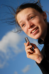 Image showing teenager and phone