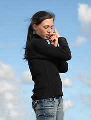 Image showing teenager and phone