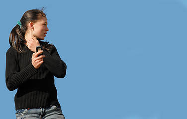 Image showing teenager and phone