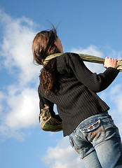 Image showing teen and scarf