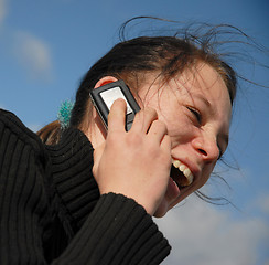 Image showing teenager and phone