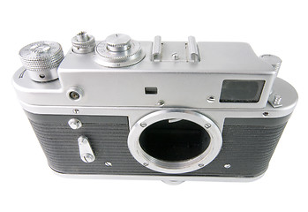 Image showing Classic 35mm camera body - super wide angle shot