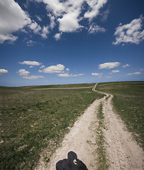 Image showing empty village road